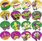 Mardi Gras Party Hanging Swirls Decorations, Mardi Gras Themed Foil Swirls for New Orleans Party Ceiling Decoration, Mardi Gras Swirls Streamer for Masquerade Party Supplies, 30pcs